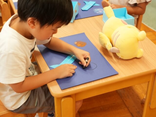 お勉強や絵本の時間